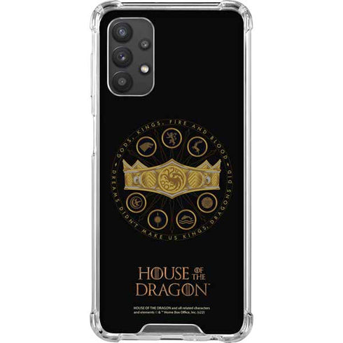 HBO House of the Dragon Crown and Sigils Galaxy A32 5G Clear Case