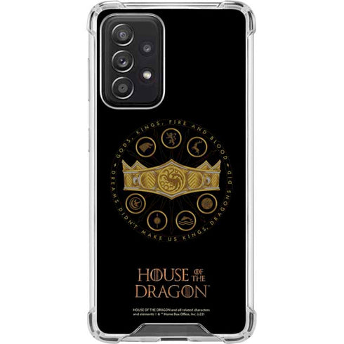 HBO House of the Dragon Crown and Sigils Galaxy A52 5G Clear Case