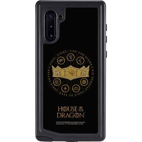 HBO House of the Dragon Crown and Sigils Galaxy Note 10 Waterproof Case
