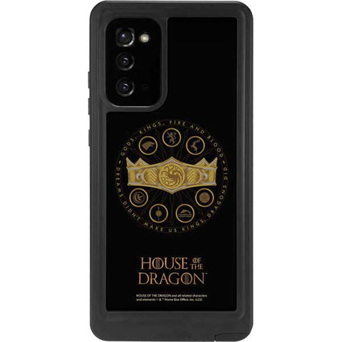 HBO House of the Dragon Crown and Sigils Galaxy Note20 5G Waterproof Case