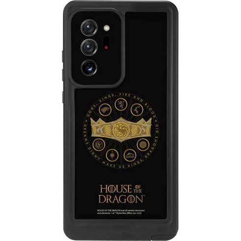 HBO House of the Dragon Crown and Sigils Galaxy Note20 Ultra 5G Waterproof Case