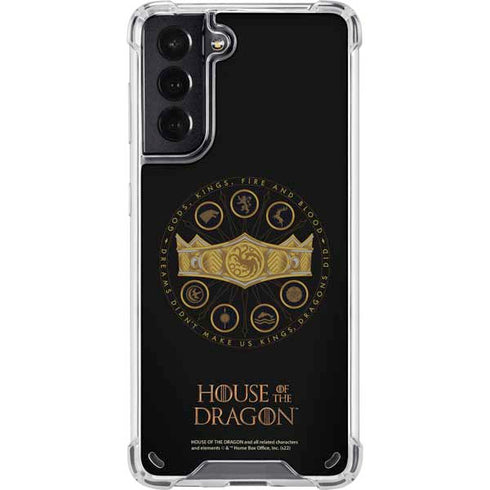 HBO House of the Dragon Crown and Sigils Galaxy S21 5G Clear Case