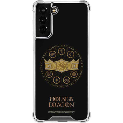 HBO House of the Dragon Crown and Sigils Galaxy S21 FE Clear Case