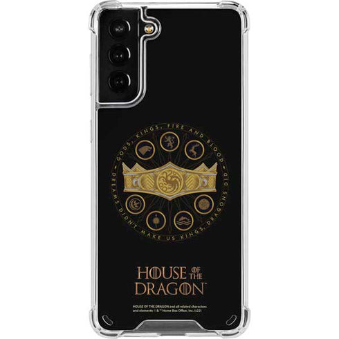 HBO House of the Dragon Crown and Sigils Galaxy S21 Plus 5G Clear Case