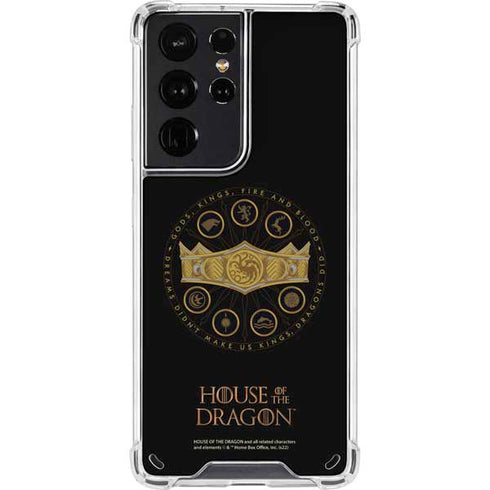 HBO House of the Dragon Crown and Sigils Galaxy S21 Ultra 5G Clear Case