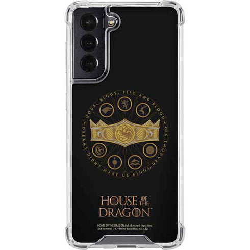 HBO House of the Dragon Crown and Sigils Galaxy S22 Clear Case