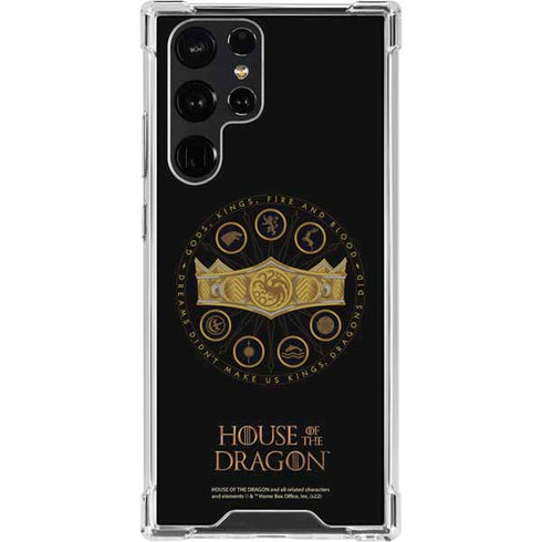 HBO House of the Dragon Crown and Sigils Galaxy S22 Ultra Clear Case