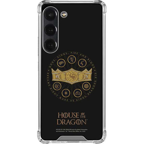 HBO House of the Dragon Crown and Sigils Galaxy S23 Clear Case