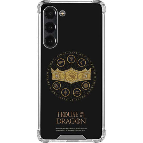 HBO House of the Dragon Crown and Sigils Galaxy S23 Plus Clear Case