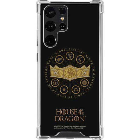 HBO House of the Dragon Crown and Sigils Galaxy S24 Ultra Clear Case