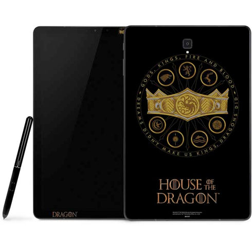 HBO House of the Dragon Crown and Sigils Samsung Galaxy Tab Skin
