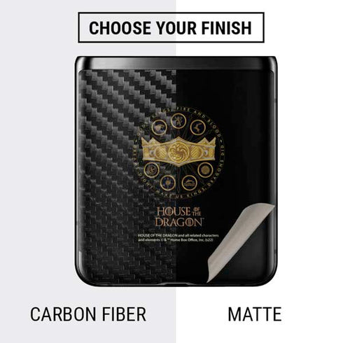 HBO House of the Dragon Crown and Sigils Galaxy Z Flip Skin