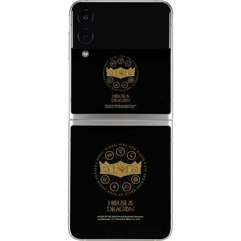 HBO House of the Dragon Crown and Sigils Galaxy Z Flip4 5G Skin