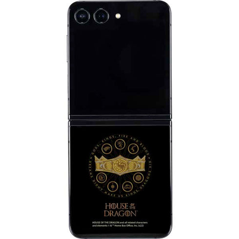 HBO House of the Dragon Crown and Sigils Galaxy Z Flip5 5G Skin