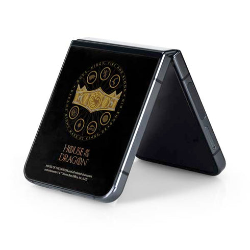 HBO House of the Dragon Crown and Sigils Galaxy Z Flip5 5G Skin