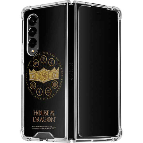 HBO House of the Dragon Crown and Sigils Galaxy Z Fold4 5G Clear Case