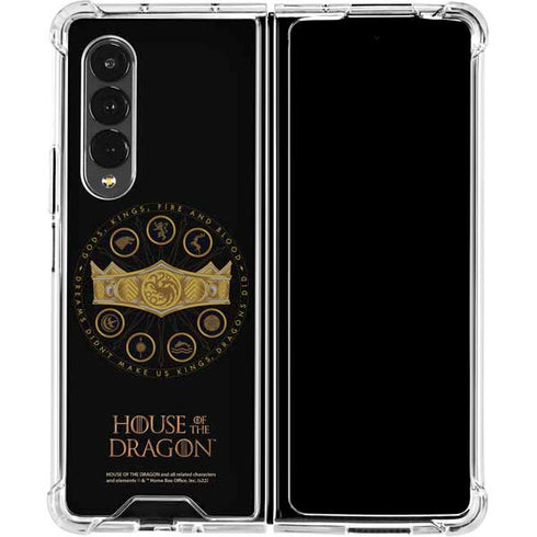 HBO House of the Dragon Crown and Sigils Galaxy Z Fold4 5G Clear Case
