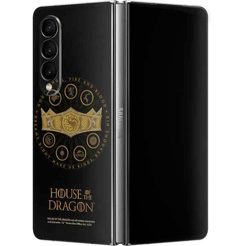 HBO House of the Dragon Crown and Sigils Galaxy Z Fold4 5G Skin