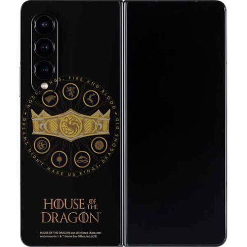 HBO House of the Dragon Crown and Sigils Galaxy Z Fold4 5G Skin