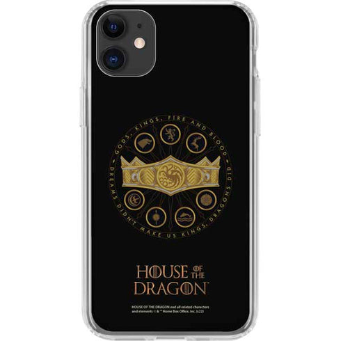 HBO House of the Dragon Crown and Sigils iPhone 11 Clear Case
