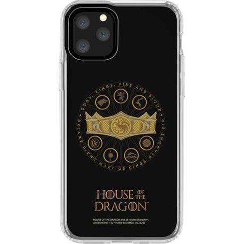 HBO House of the Dragon Crown and Sigils iPhone 11 Pro Clear Case
