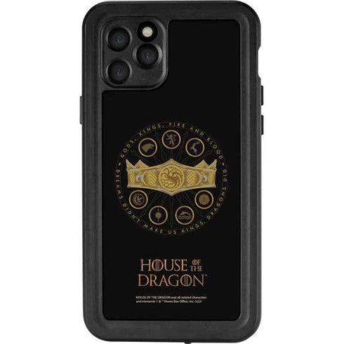 HBO House of the Dragon Crown and Sigils iPhone 11 Pro Waterproof Case