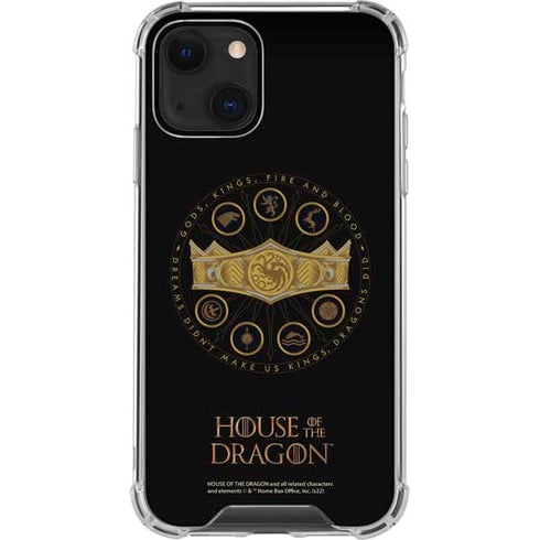HBO House of the Dragon Crown and Sigils iPhone 13 Mini Clear Case