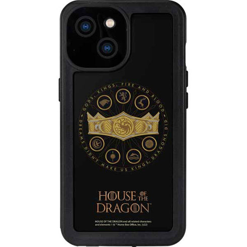 HBO House of the Dragon Crown and Sigils iPhone 13 Mini Waterproof Case