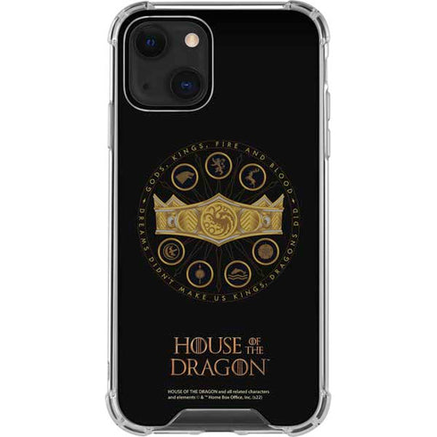 HBO House of the Dragon Crown and Sigils iPhone 14 Clear Case