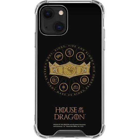 HBO House of the Dragon Crown and Sigils iPhone 14 Plus Clear Case