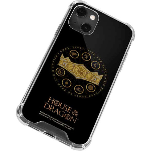 HBO House of the Dragon Crown and Sigils iPhone 14 Plus Clear Case