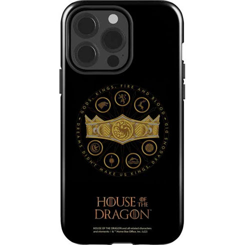 HBO House of the Dragon Crown and Sigils iPhone 15 Pro Impact Case