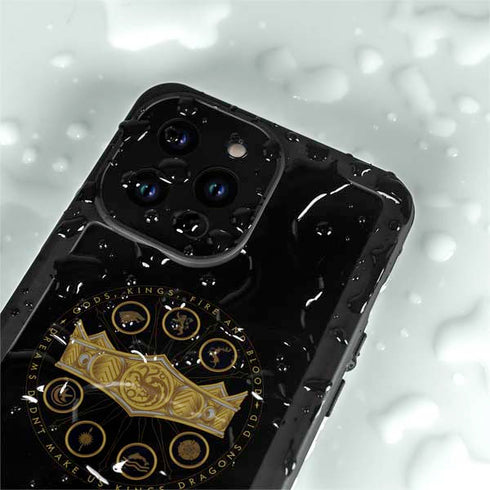 HBO House of the Dragon Crown and Sigils iPhone 14 Pro Max Waterproof Case
