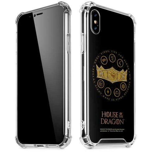 HBO House of the Dragon Crown and Sigils iPhone XS Max Clear Case