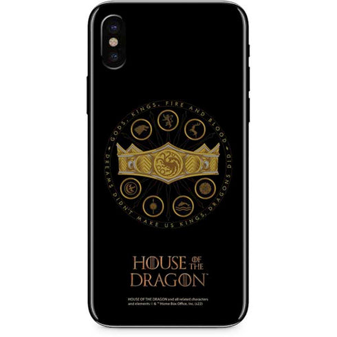 HBO House of the Dragon Crown and Sigils iPhone XS Skin
