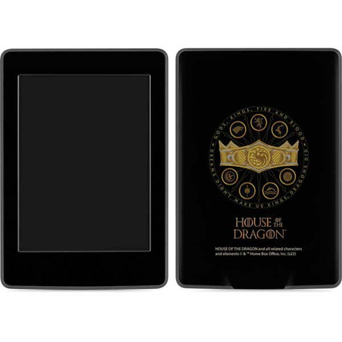 HBO House of the Dragon Crown and Sigils Amazon Kindle Skin