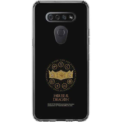 HBO House of the Dragon Crown and Sigils LG K51/Q51 Clear Case