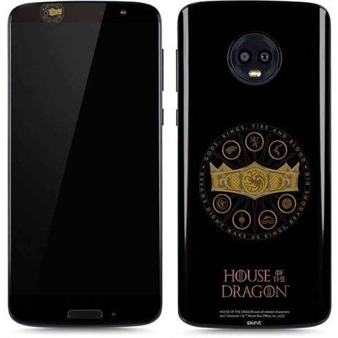 HBO House of the Dragon Crown and Sigils Moto G6 Skin