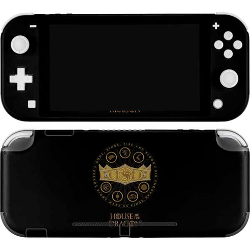 HBO House of the Dragon Crown and Sigils Nintendo Switch Lite Skin