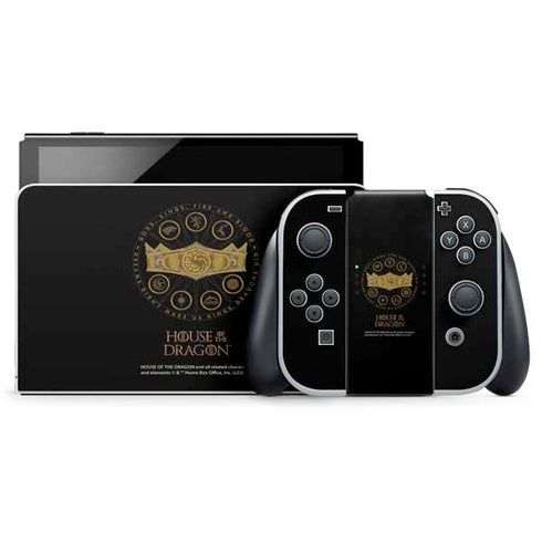 HBO House of the Dragon Crown and Sigils Nintendo Switch OLED (2021) Skin