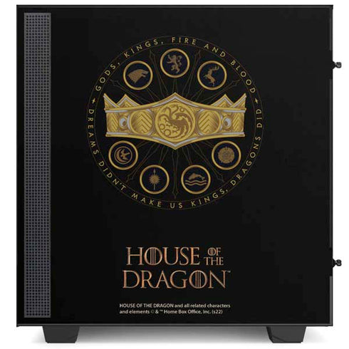 HBO House of the Dragon Crown and Sigils NZXT H510 Compact ATX Mid-Tower Case Skin