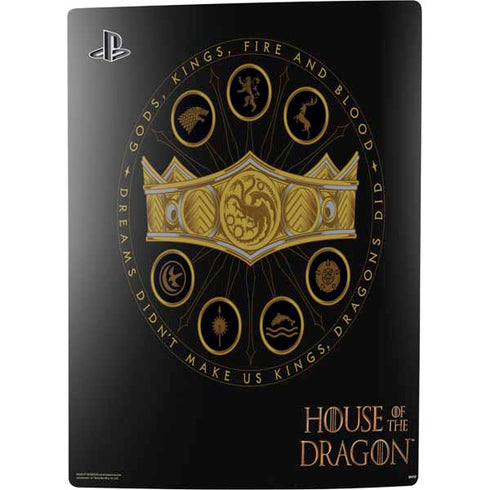 HBO House of the Dragon Crown and Sigils PS5 Digital Edition Console Skin