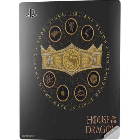 HBO House of the Dragon Crown and Sigils PS5 Digital Edition Console Skin