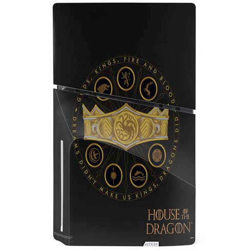 HBO House of the Dragon Crown and Sigils PS5 Slim Disk Console Skin