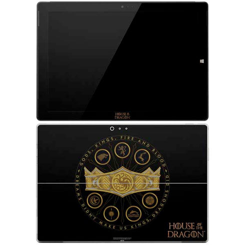 HBO House of the Dragon Crown and Sigils Surface Pro 3 Skin