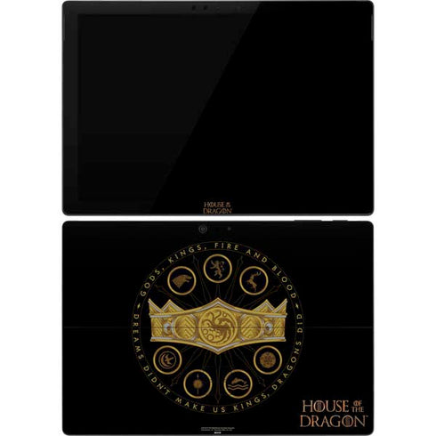 HBO House of the Dragon Crown and Sigils Surface Pro 7 Skin