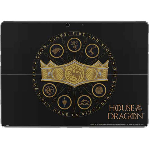 HBO House of the Dragon Crown and Sigils Surface Pro 9 Skin