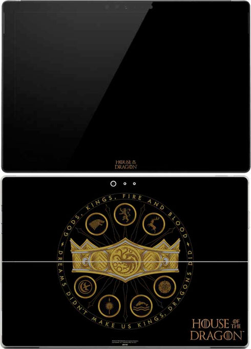 HBO House of the Dragon Crown and Sigils Surface Pro (2017) Skin