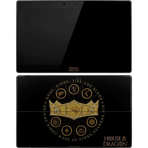 HBO House of the Dragon Crown and Sigils Surface Pro Tablet Skin
