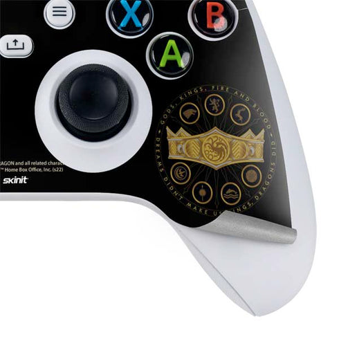HBO House of the Dragon Crown and Sigils Xbox Series S Controller Skin